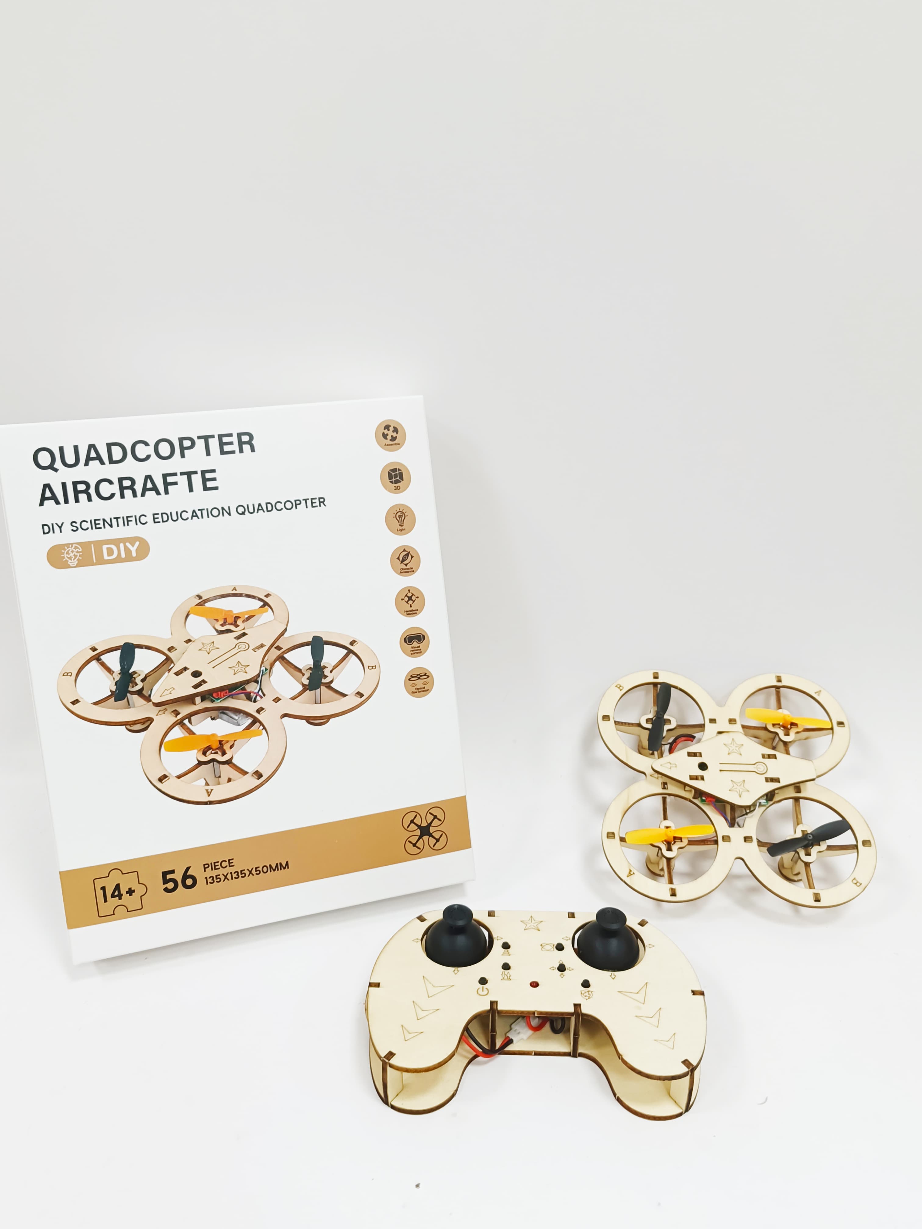Wooden Educational 3D DIY Drone
