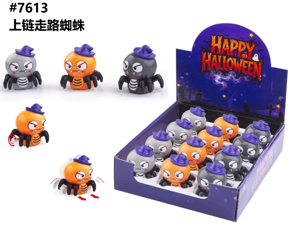 Wind-Up Walking Spider (Pretend Play, Christmas, Halloween, Easter, Holiday Party Dress-Up, Premium Gift, Giveaway, Candy Toy, Trendy Play)