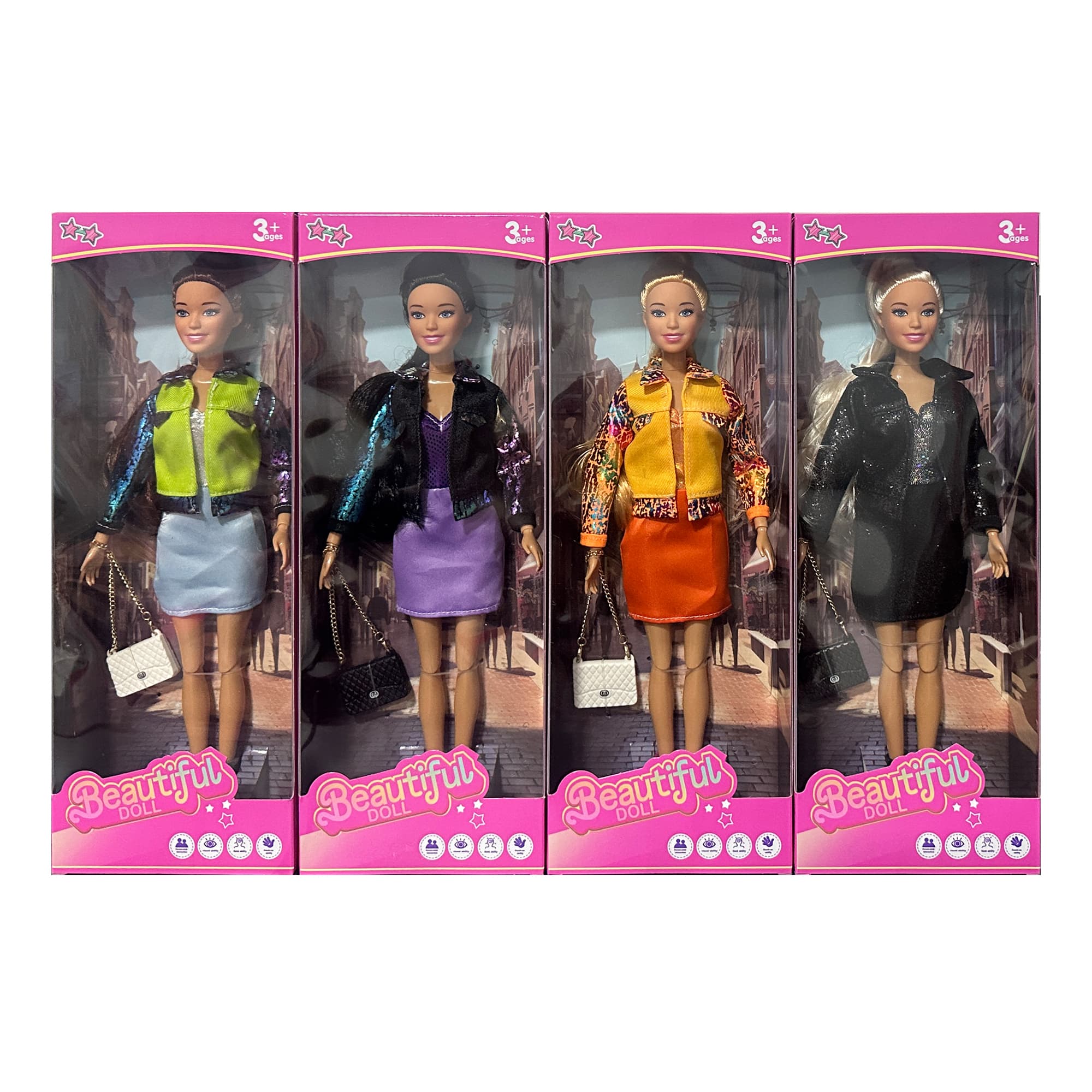 Fashion Barbie Dolls 4-Piece Assortment