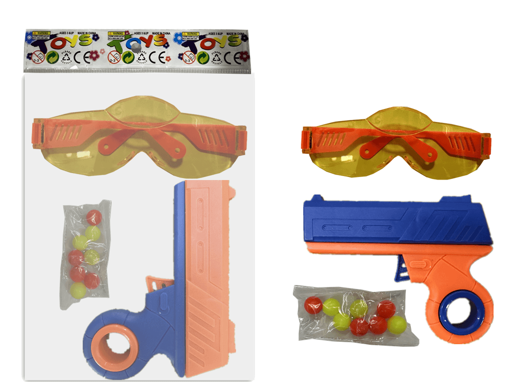 Solid Color Spinning Table Tennis Gun with Goggles