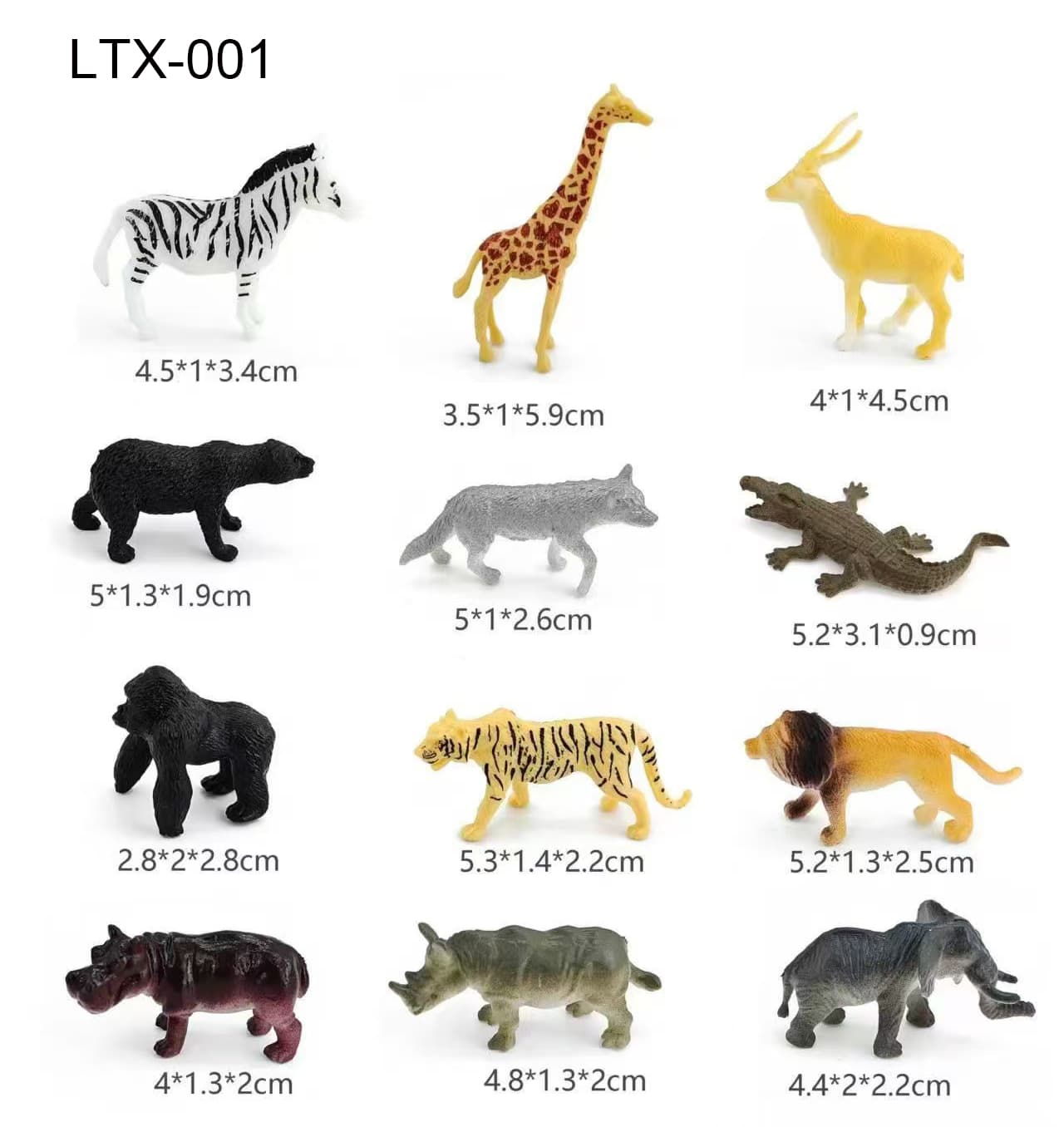 Solid Mini Animal Set