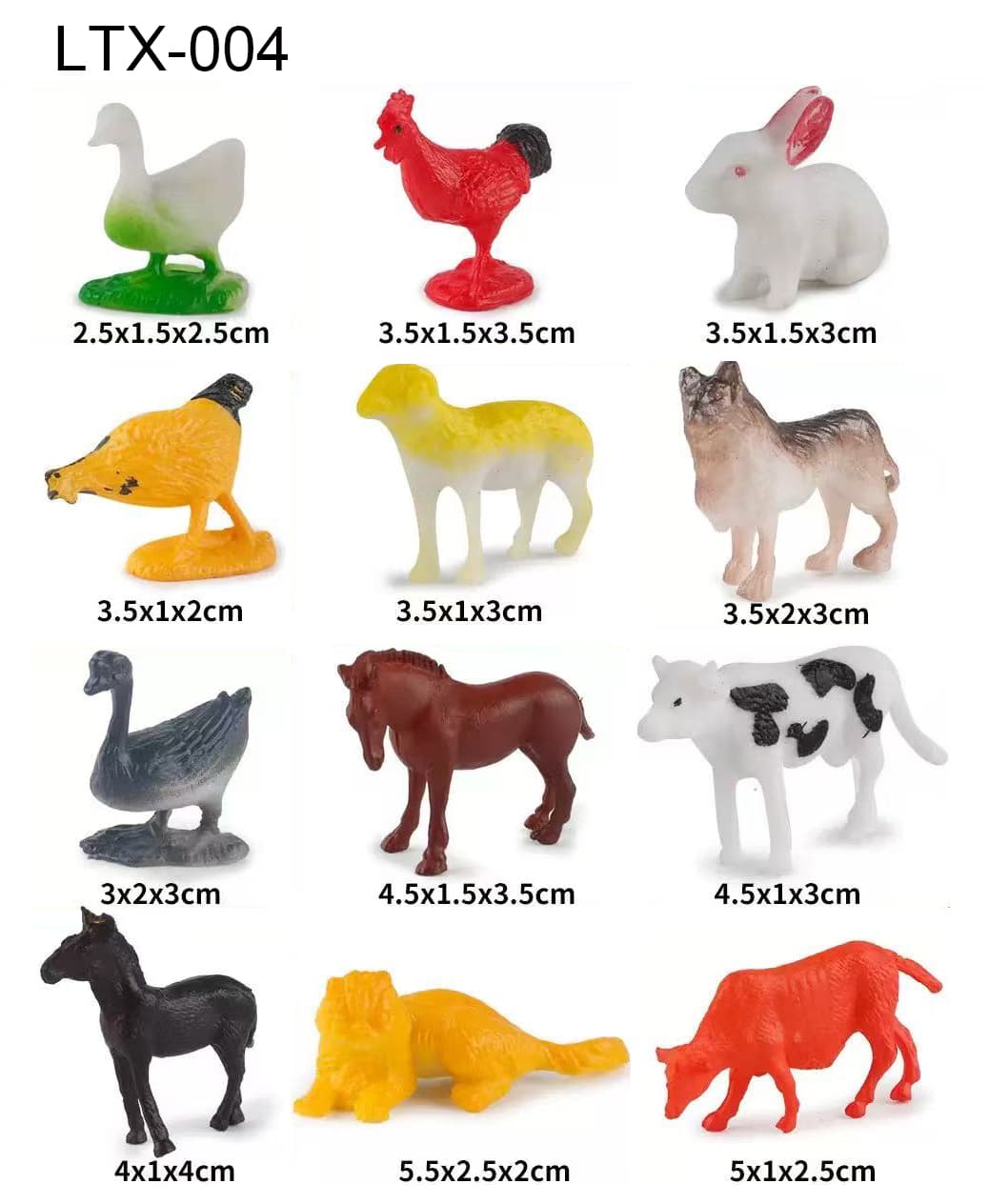 Miniature Realistic Poultry Set