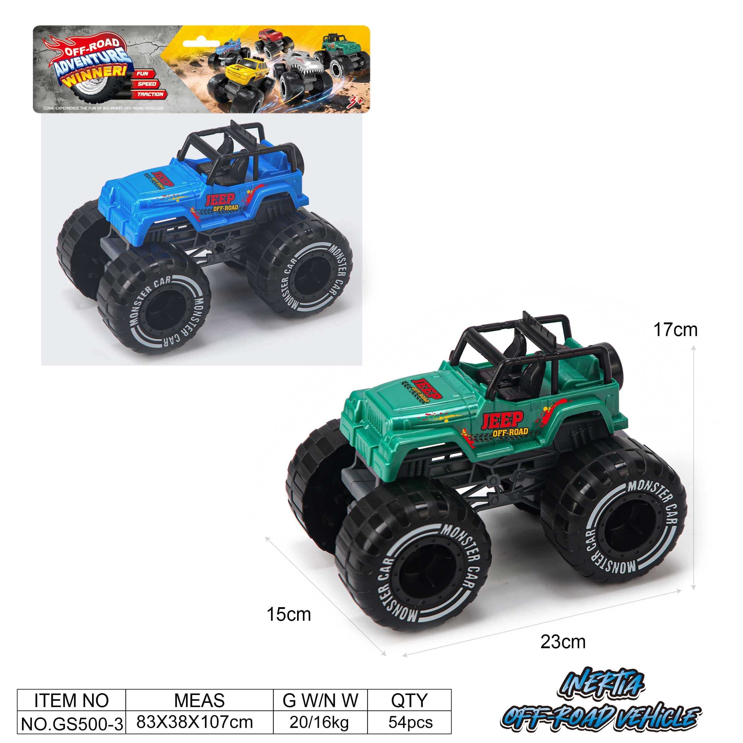 Hot Wheels Big Wheel Wrangler Inertia Car