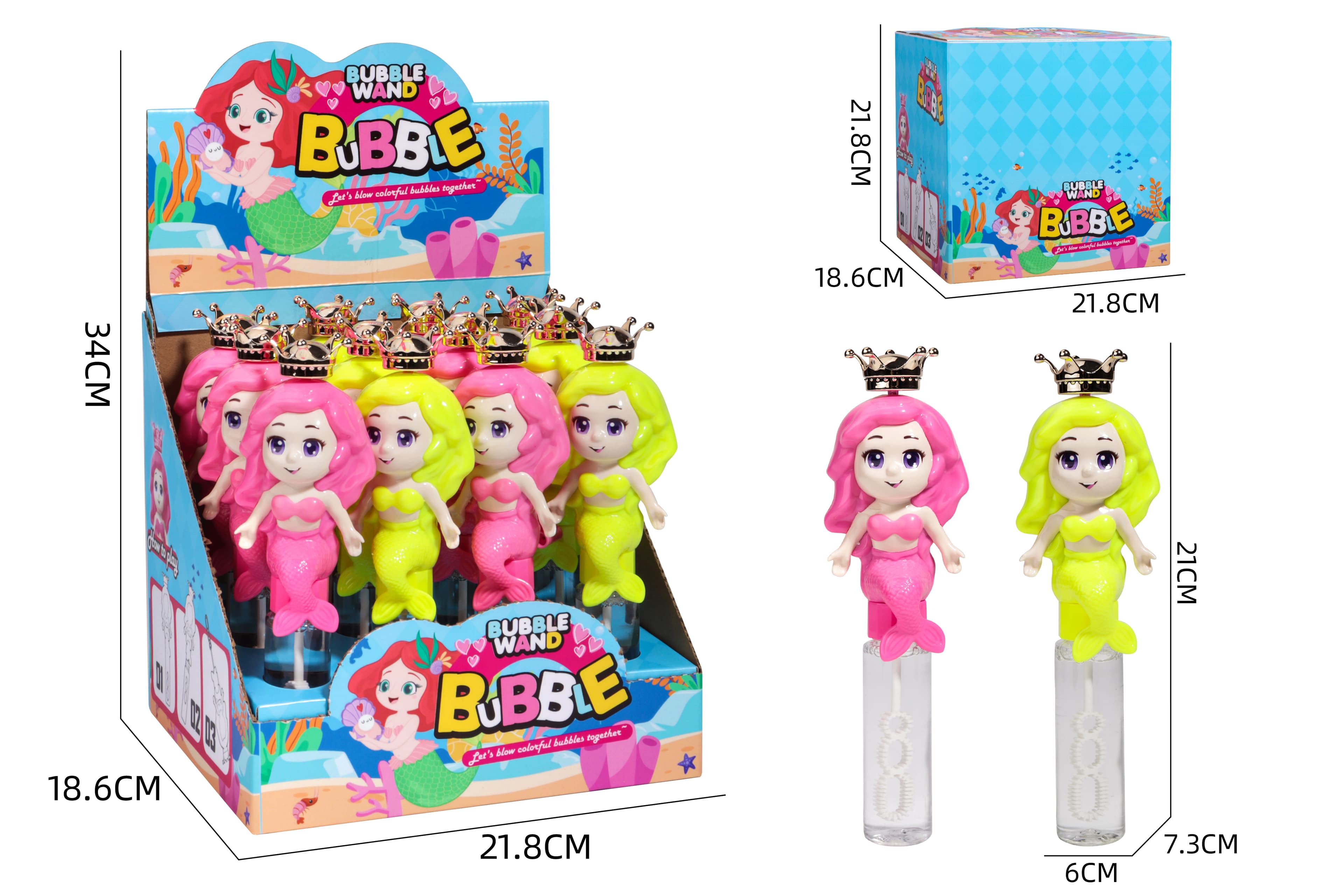 Mermaid Spinning Bubble Wand