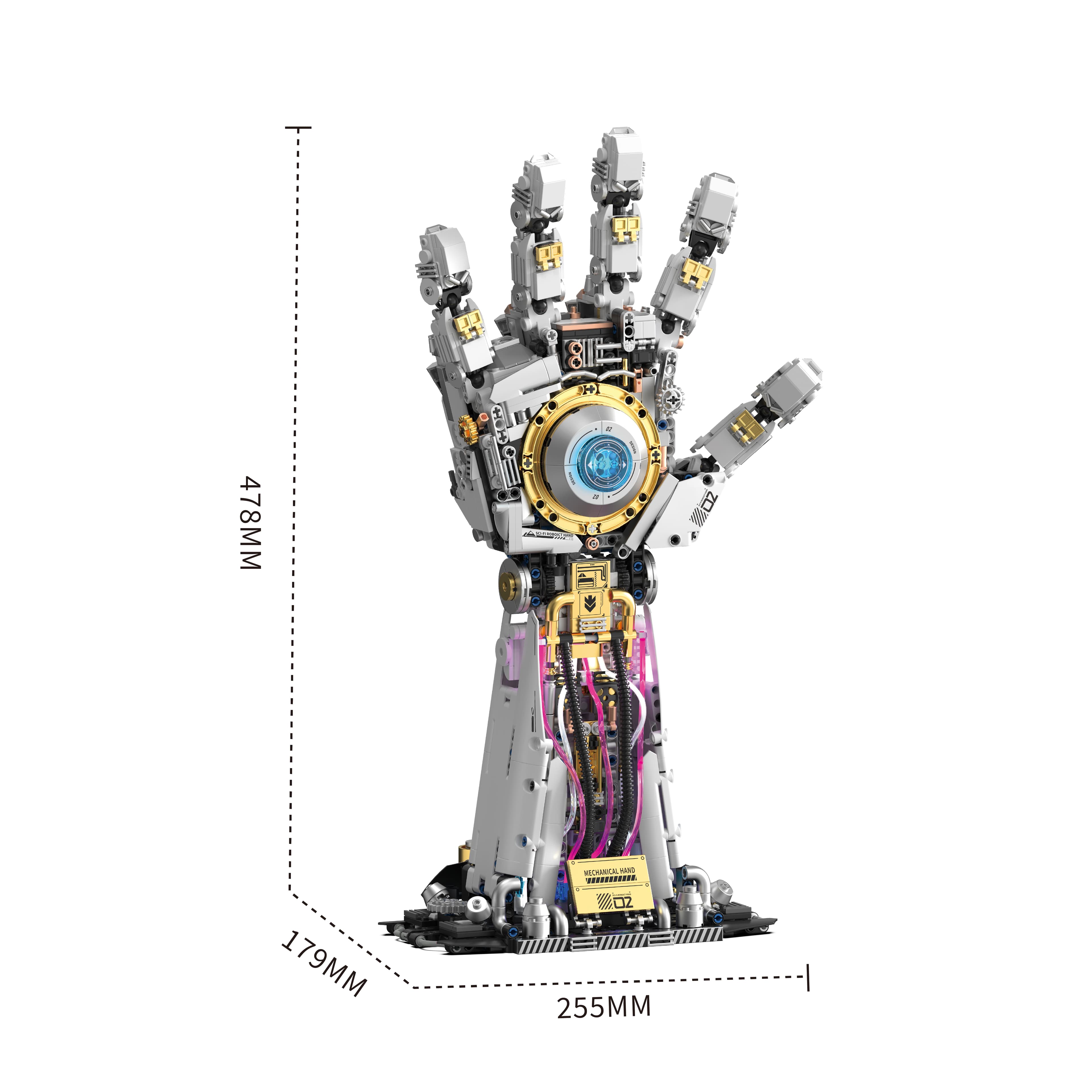 Cyber-Lingshu Robotic Hand Collection and Building Blocks (Small Particle DIY Assembly Educational Toy)
