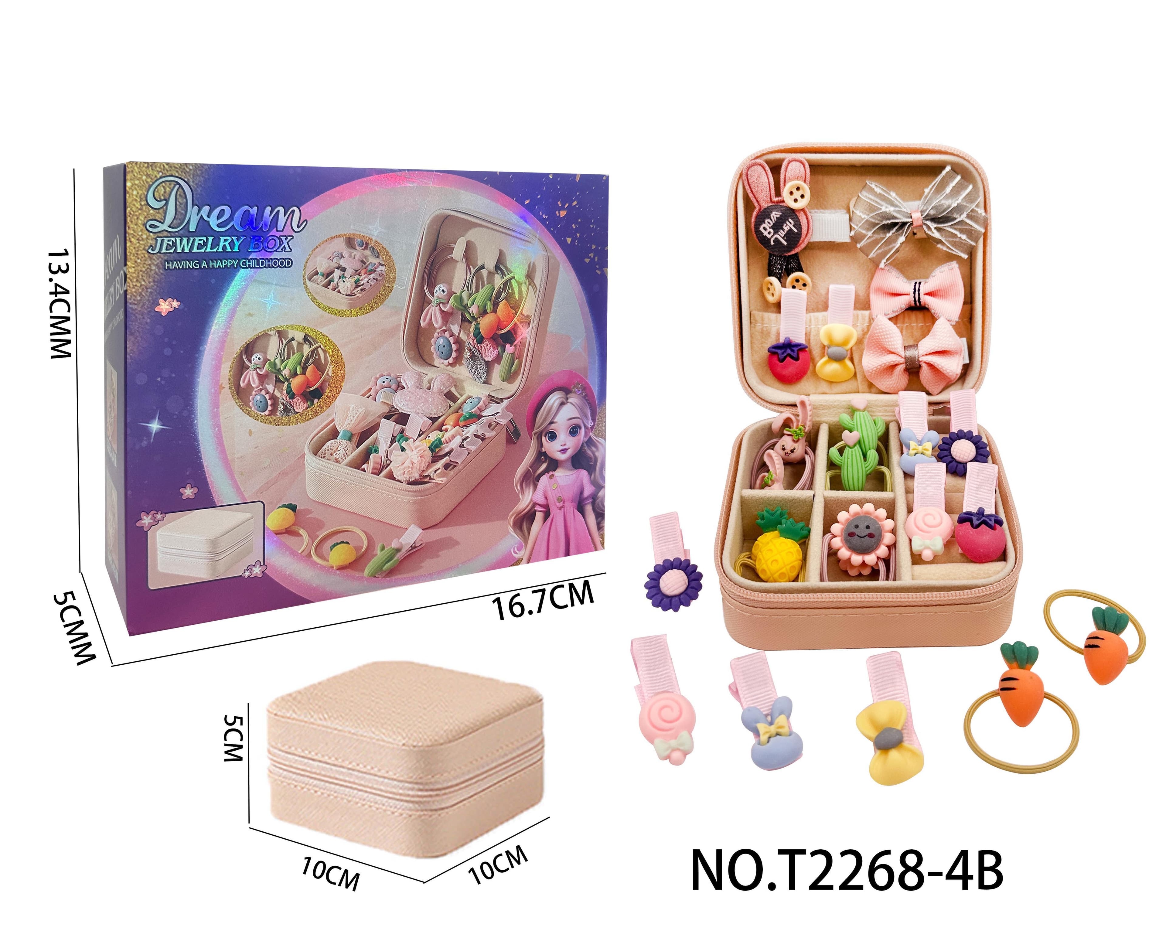 Style B Mini Jewelry Box Set (24-Piece) - Exquisite Pretend Play Toy Set for Girls