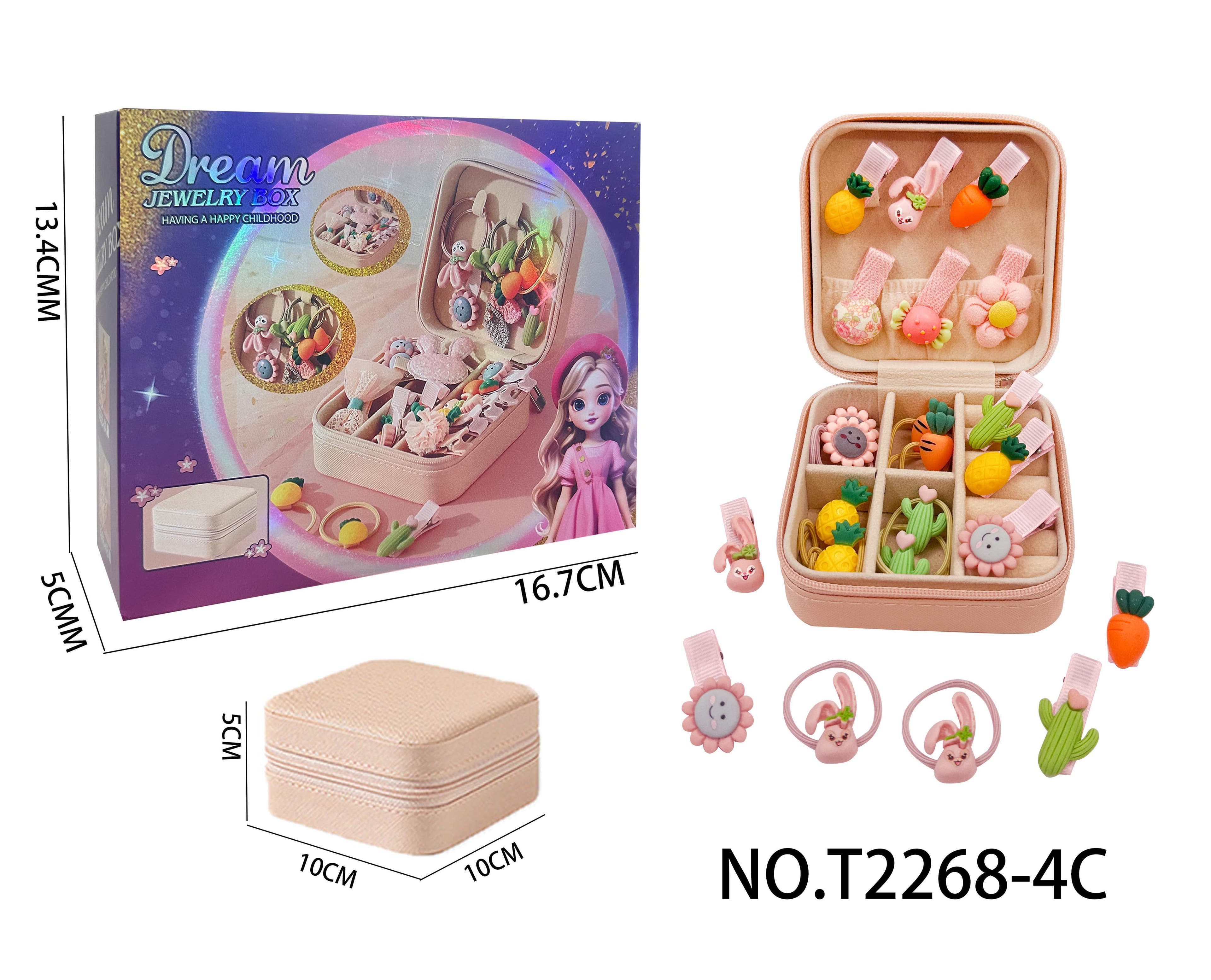 Set C Miniature Jewelry Box Set (24-Piece) - Deluxe Pretend Play Toy for Girls