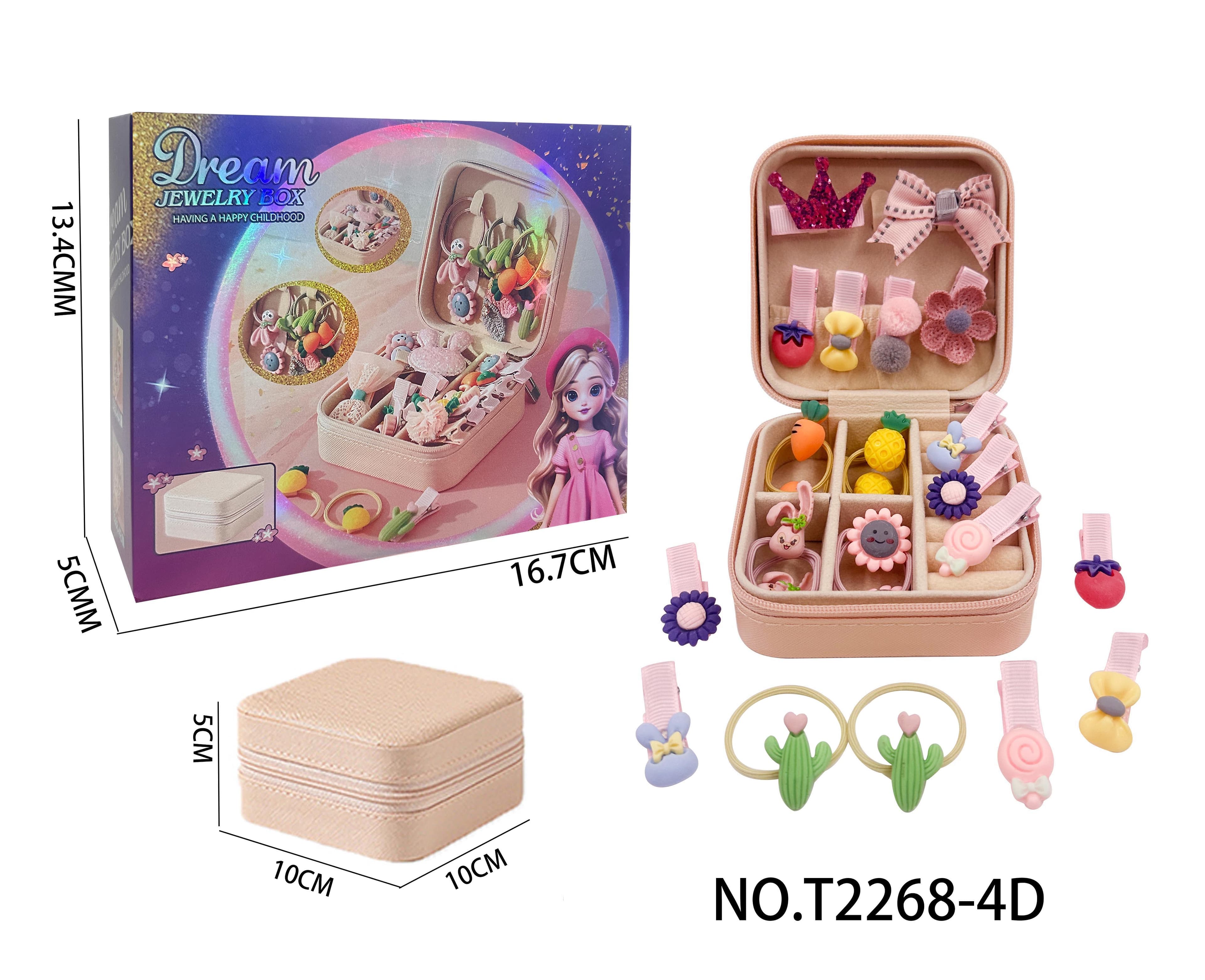Set D Petite Mini Jewelry Box Set (24-Piece) - Exquisite Pretend Play Toy for Girls