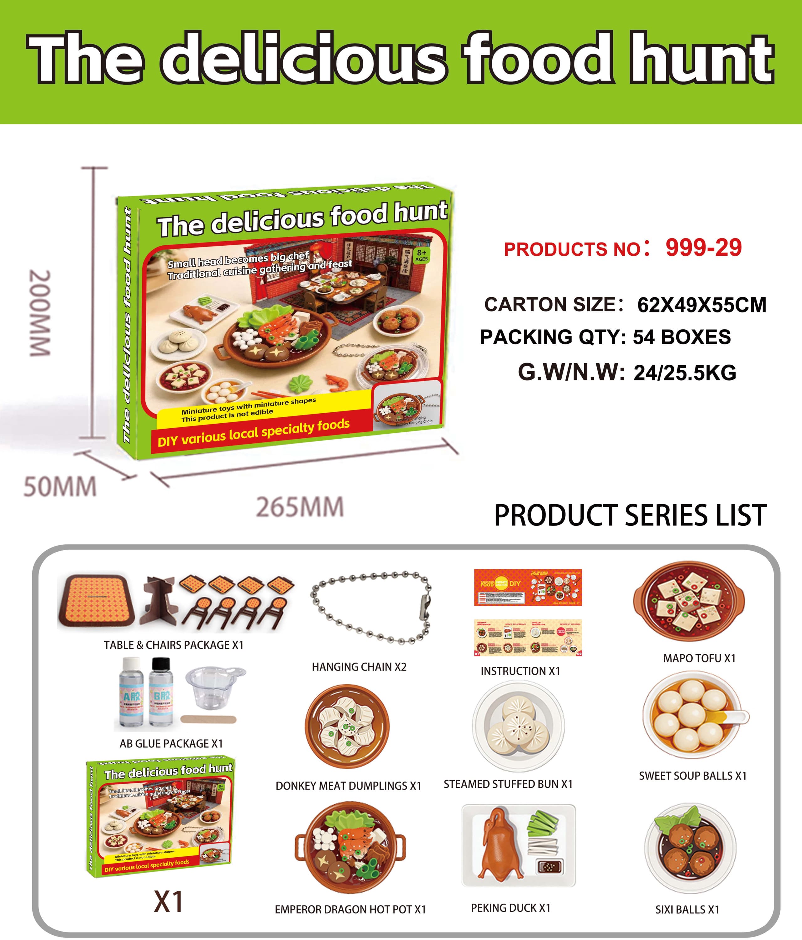 Food Treasure Hunt (Product not edible, new children's DIY toy)