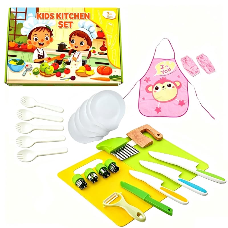 26-Piece Realistic Kitchen Play Set