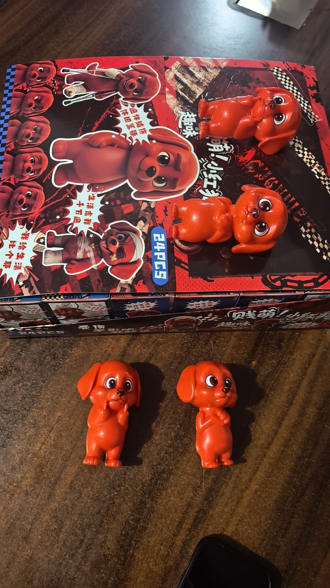 Funny Evil Red Puppy Middle Finger Figure - Sassy Meme Expression