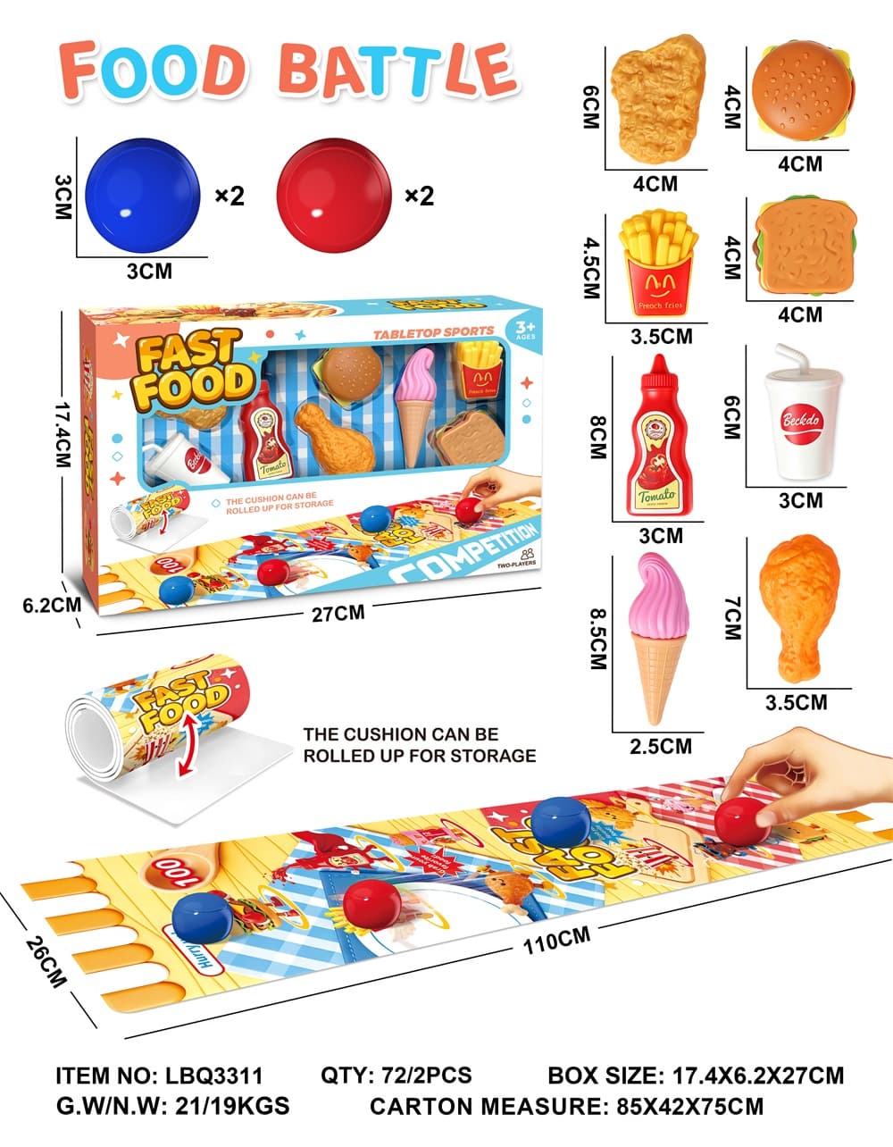Fast Food Duel Puzzle Board Game