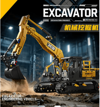 Yellow Mechanical Excavator