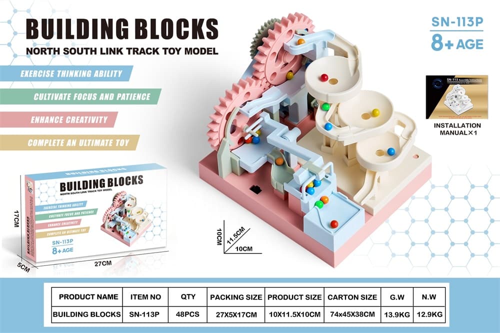 Building Block Marble Run Track Model