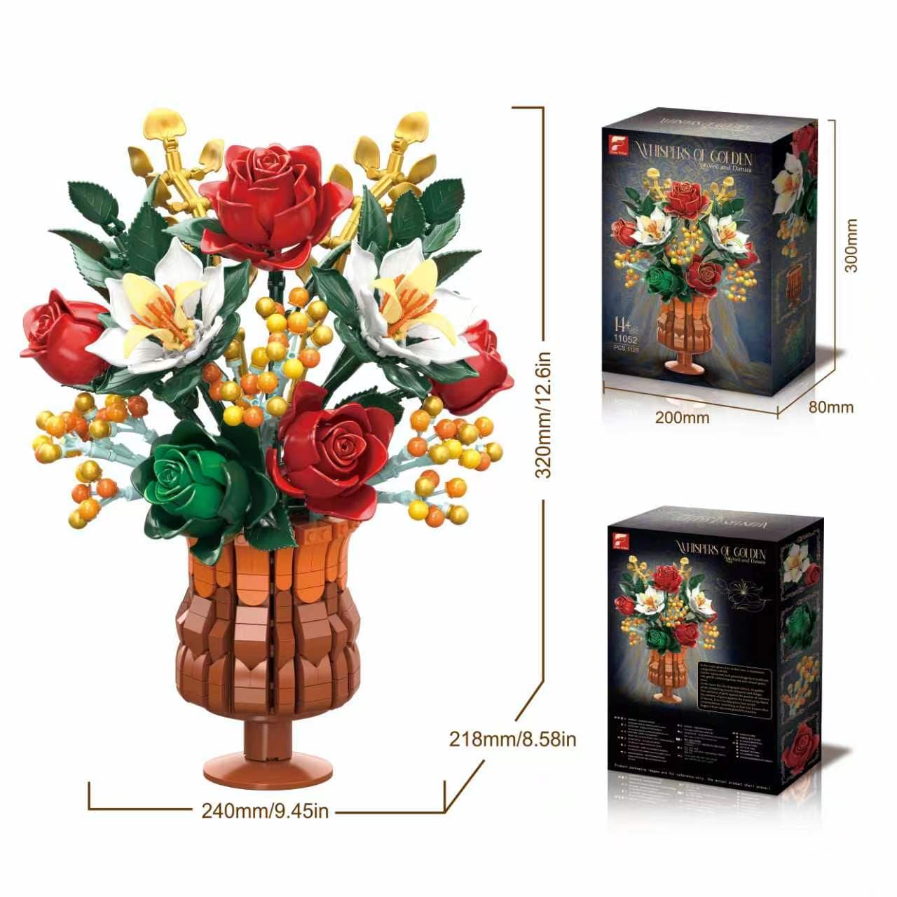 Gilded Romance - Building Block Flowers