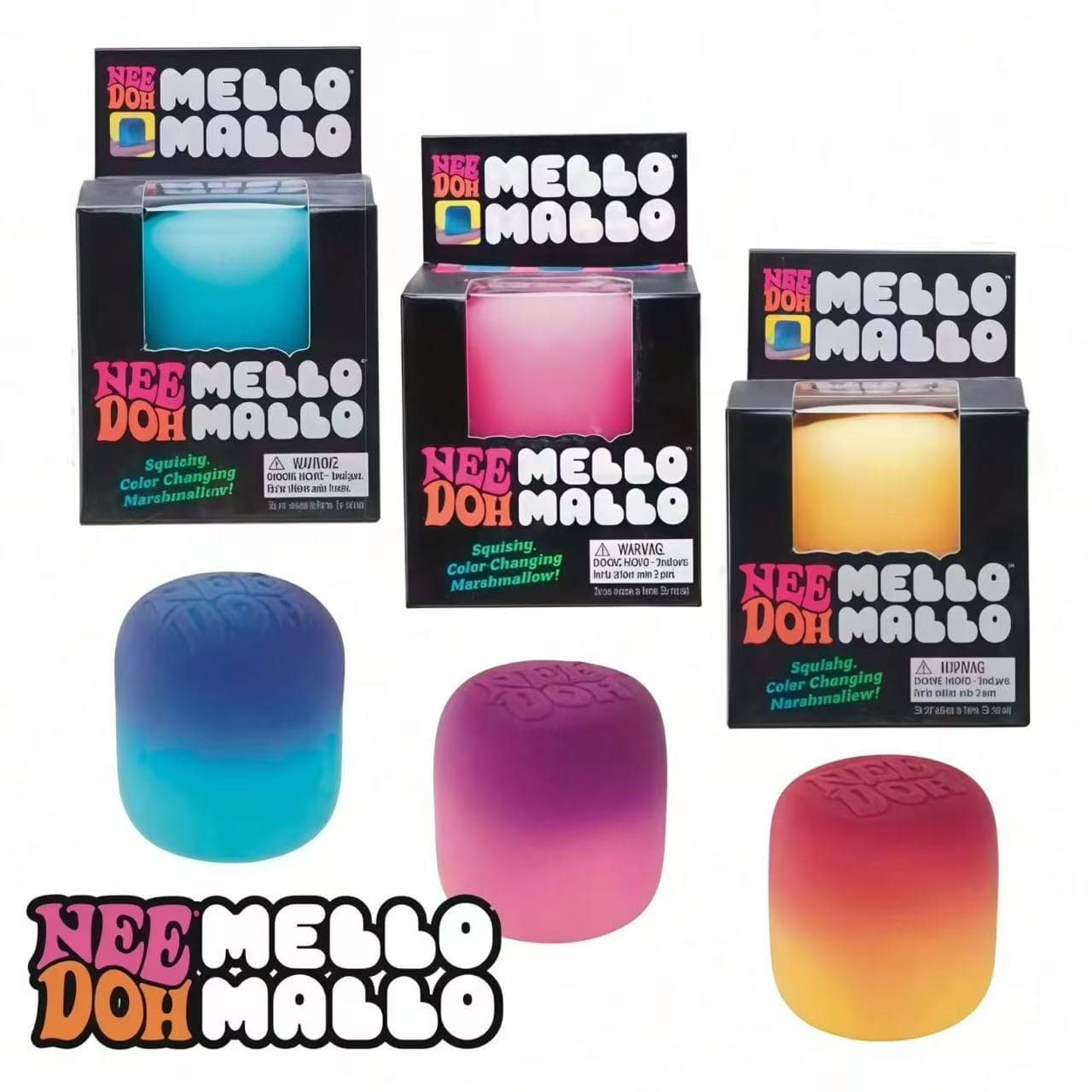 American NeeDoh Color-Changing Marshmallow UV Reactive Slow-Rise Squeeze Toy for Stress Relief