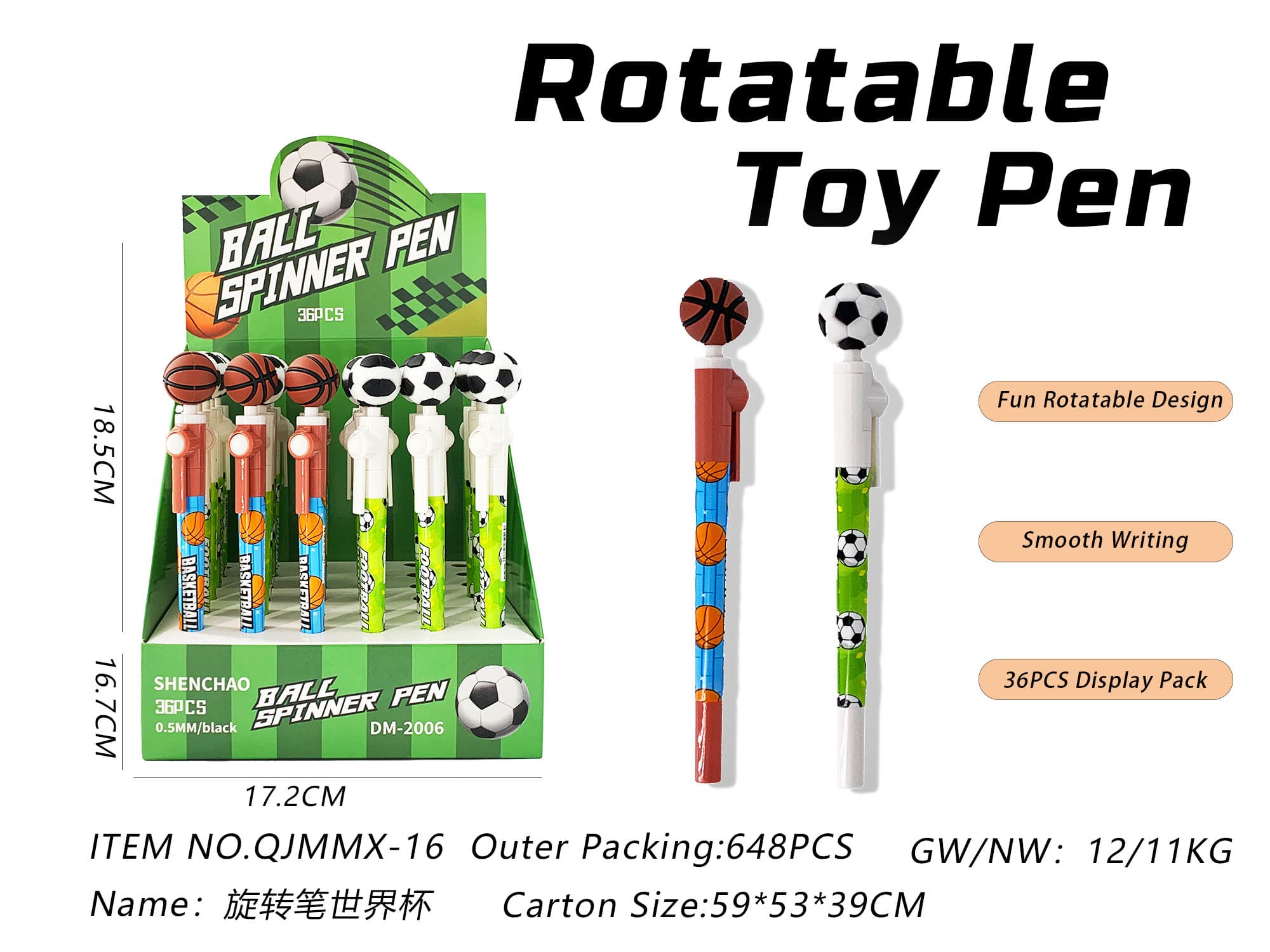 Rotatable World Cup Pen