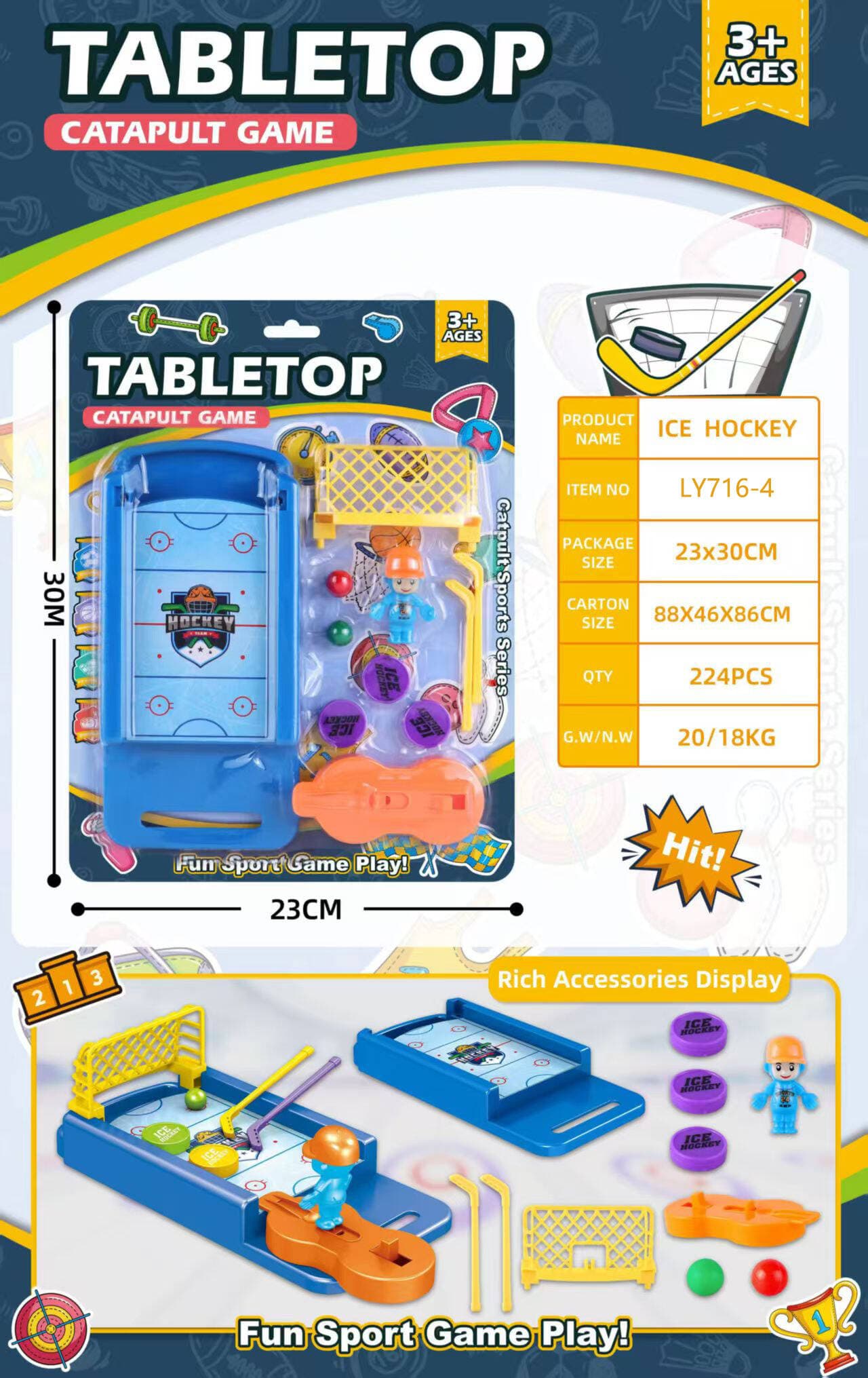 Ice Hockey (Intelligent, Novel, Fun, and Competitive Tabletop Sports Toy)