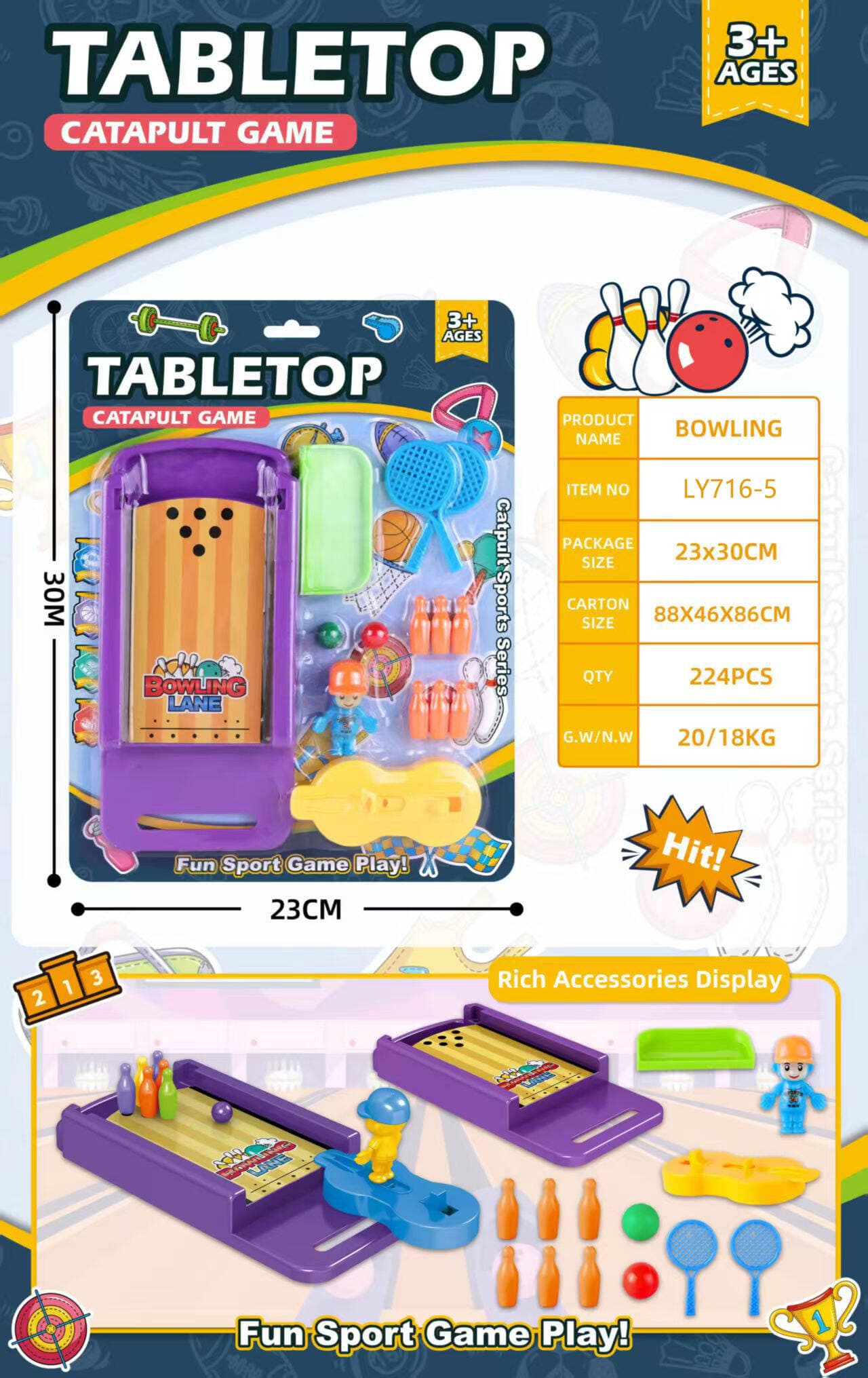 Bowling (Puzzle Novelty Fun Sports Competitive Tabletop Toy)