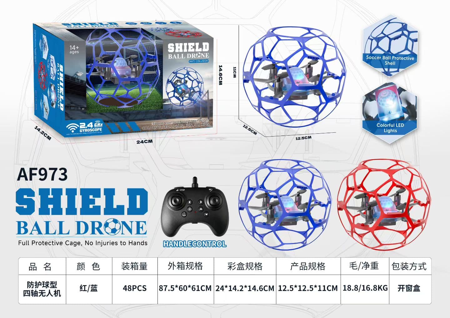Soccer Drone/Remote Control Airplane/Quadcopter/Remote Control Drone