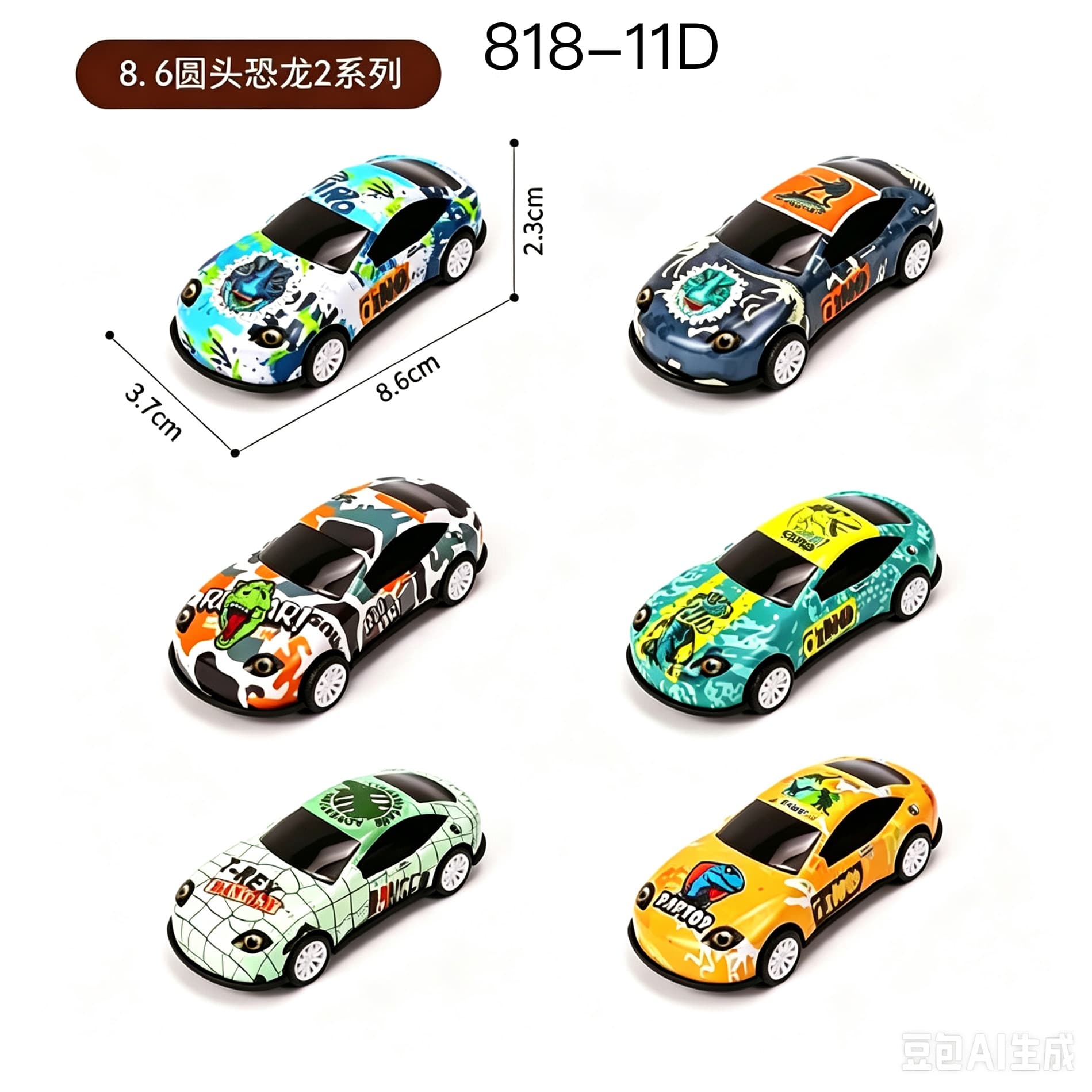 New 8.6cm Police Car Theme Series Assorted Large-Size Wind-Up Metal Toy Cars - Mixed Styles Set, Die-Cast Racing Vehicles for Kids, Suitable for Kindergarten, Mall Blind Boxes, $1/$2 Stores