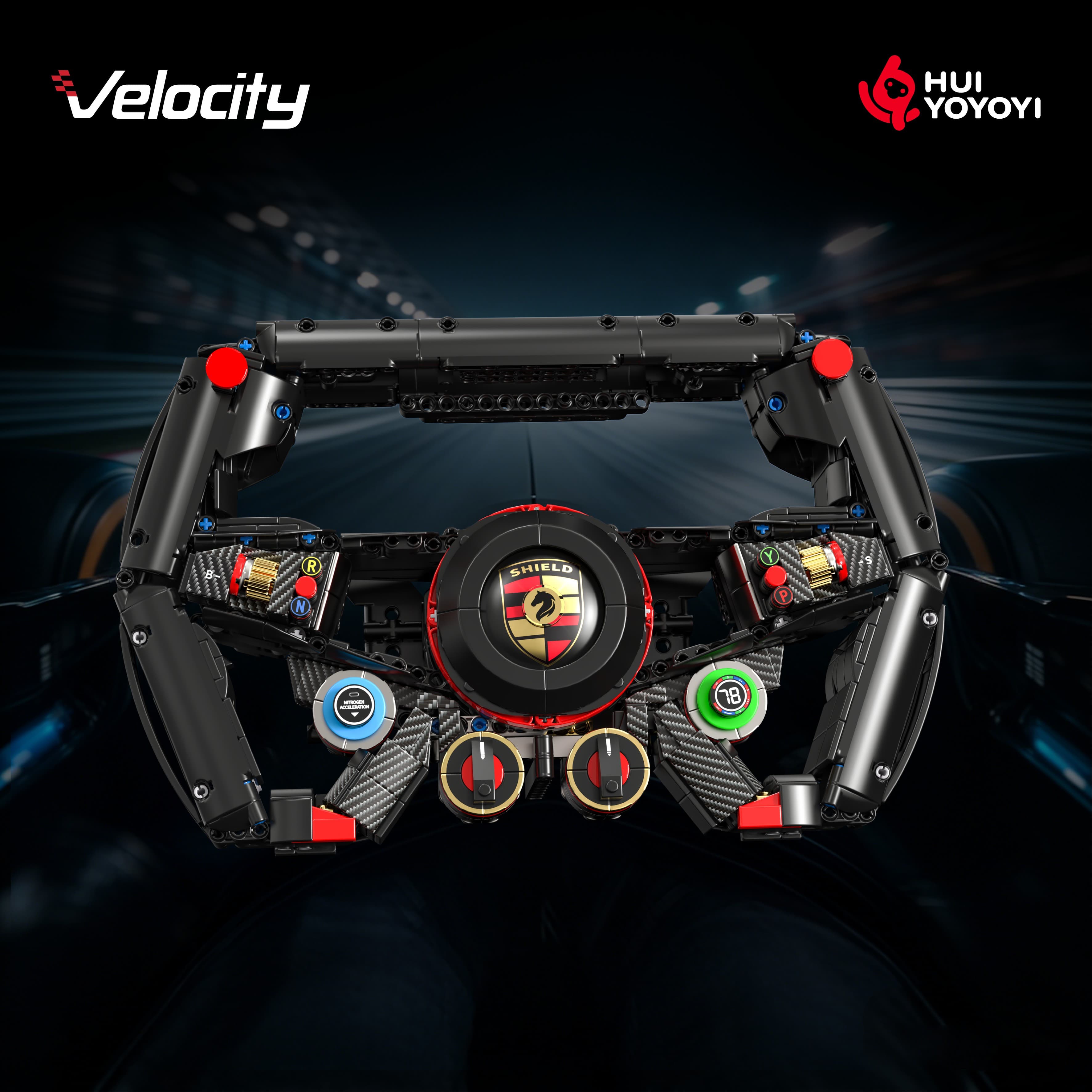 Huiyi Building Blocks H2002 Steering Wheel Series - Elite Concept Steering Wheel 1221PCS