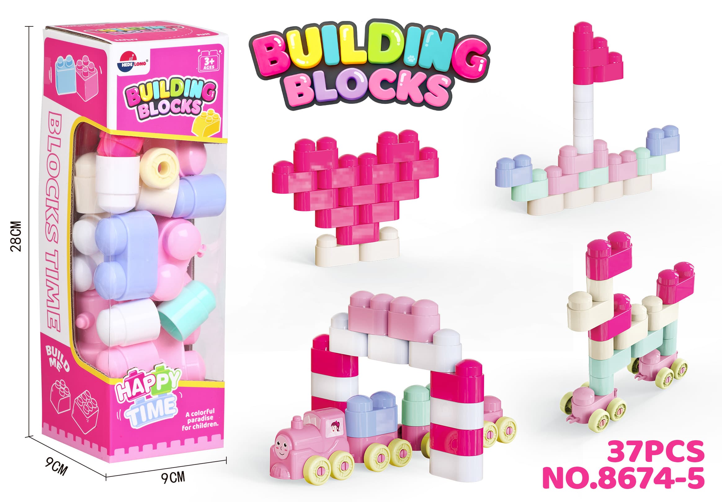 Educational DIY Train Building Blocks for Girls (37PCS)