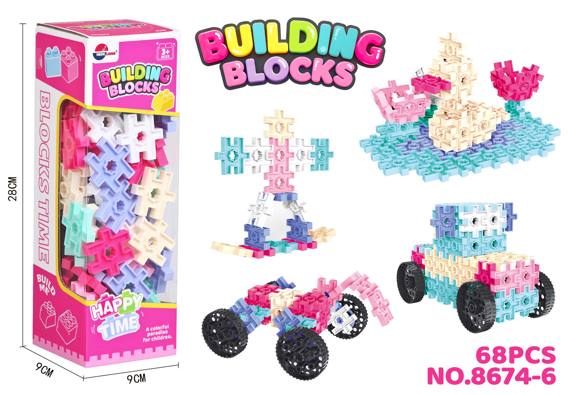 Educational Girls DIY Building Blocks (68PCS)