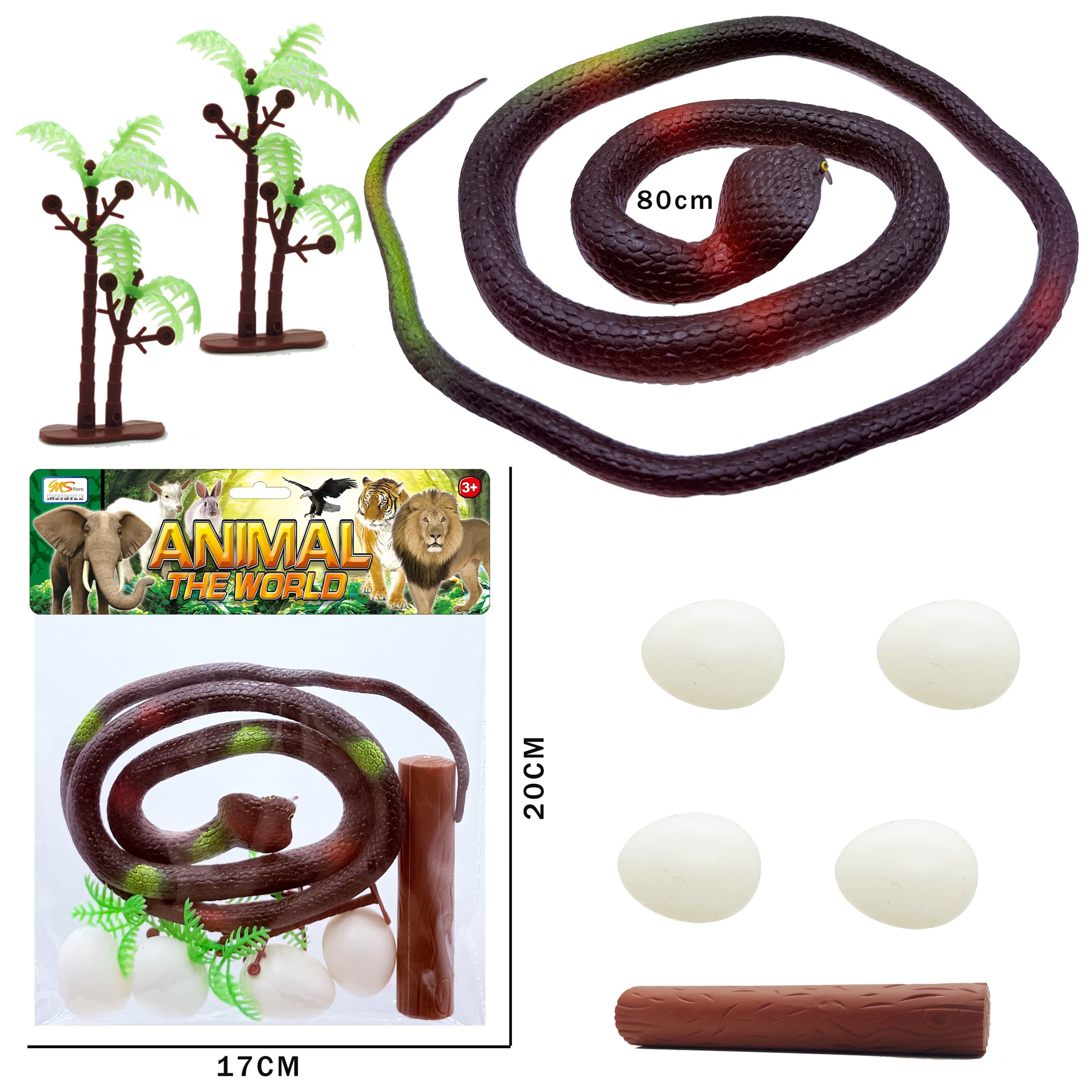TPR Cobra Realistic Animal Scene Snake 80CM 8PCS