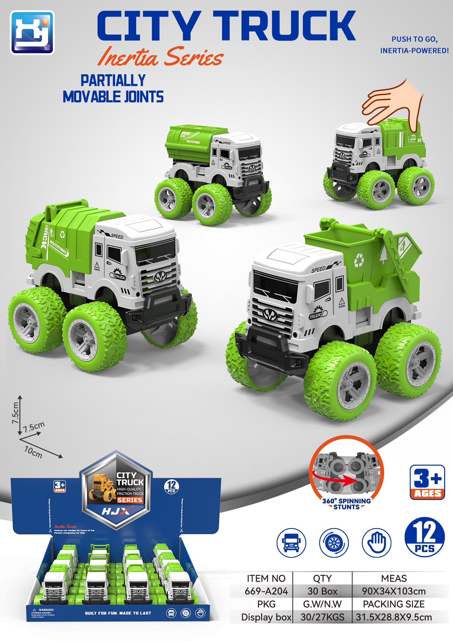 Inertial Off-Road Stunt Garbage Truck