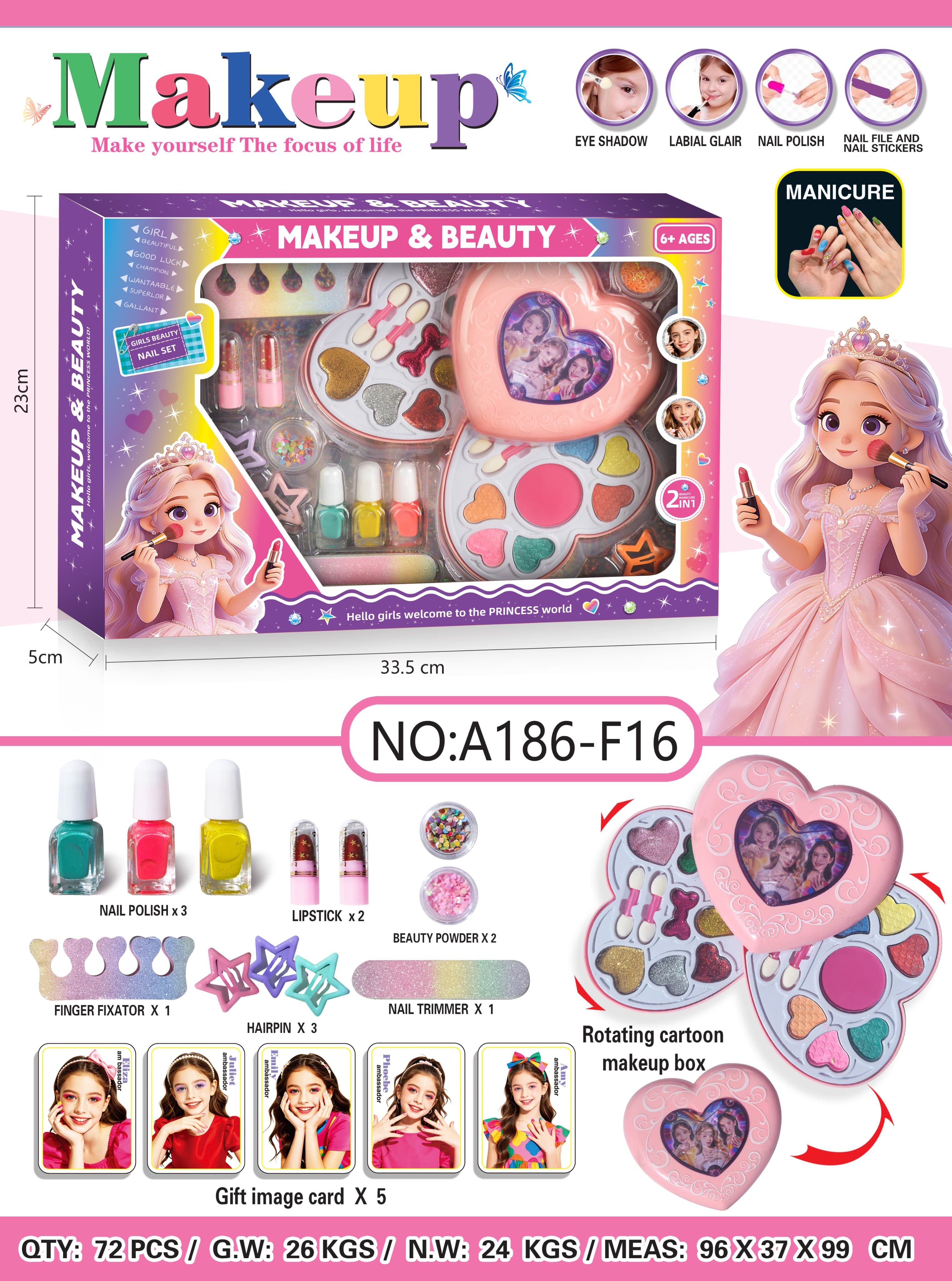 Heart Princess Makeup Set