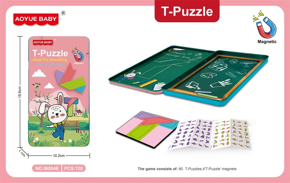 T-Shaped Puzzle (Tangram) (Magnetic Tin Box)
