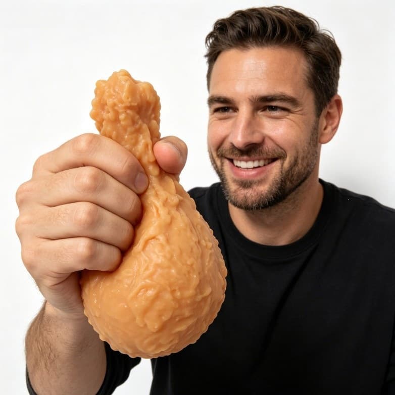 Cross-Border Bestseller Simulated Chicken Leg Stress Relief Squeeze Toy - Amazon's Stress Reliever Rebound Block Squishy