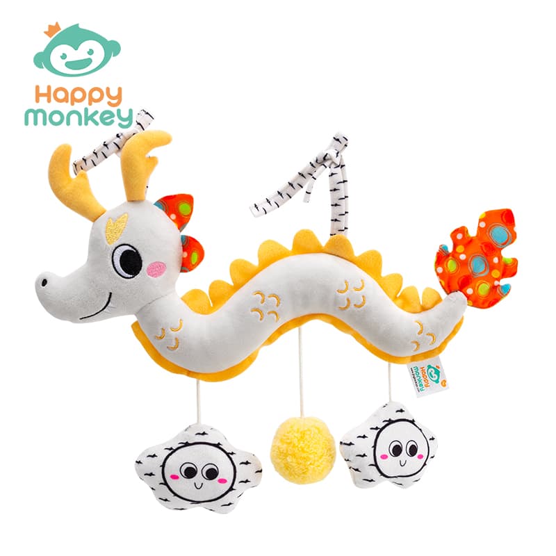 Happy Monkey Dragon Baby Stroller Hanging Rattle Toy Crib Mobile - Nordic Style