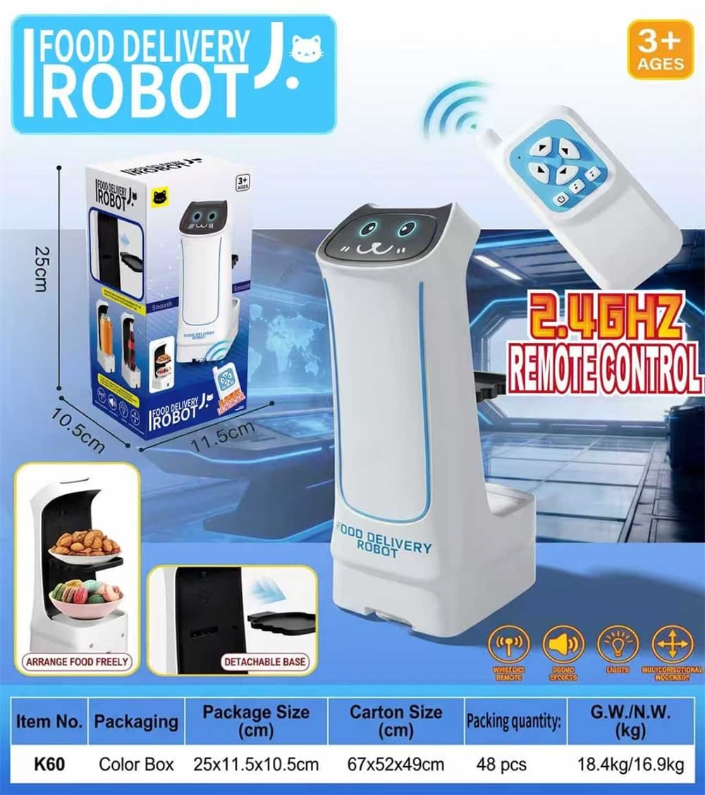 2.4G Remote Control Food Delivery Robot - Viral TikTok Toy "Food Delivery Cat"