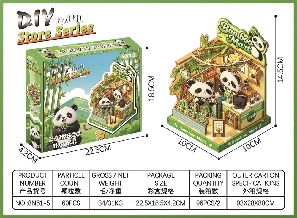 DIY Panda Miniature Scene 3D Wooden Puzzle
