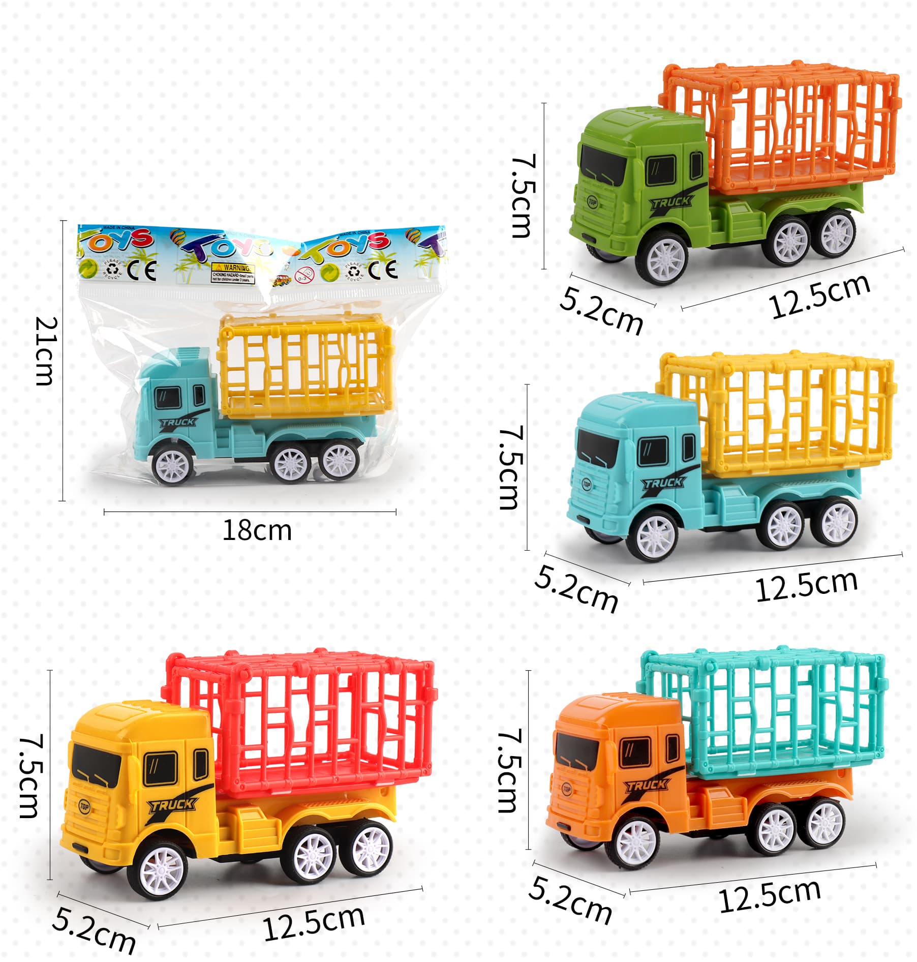 Pull Back Cargo Transport Truck