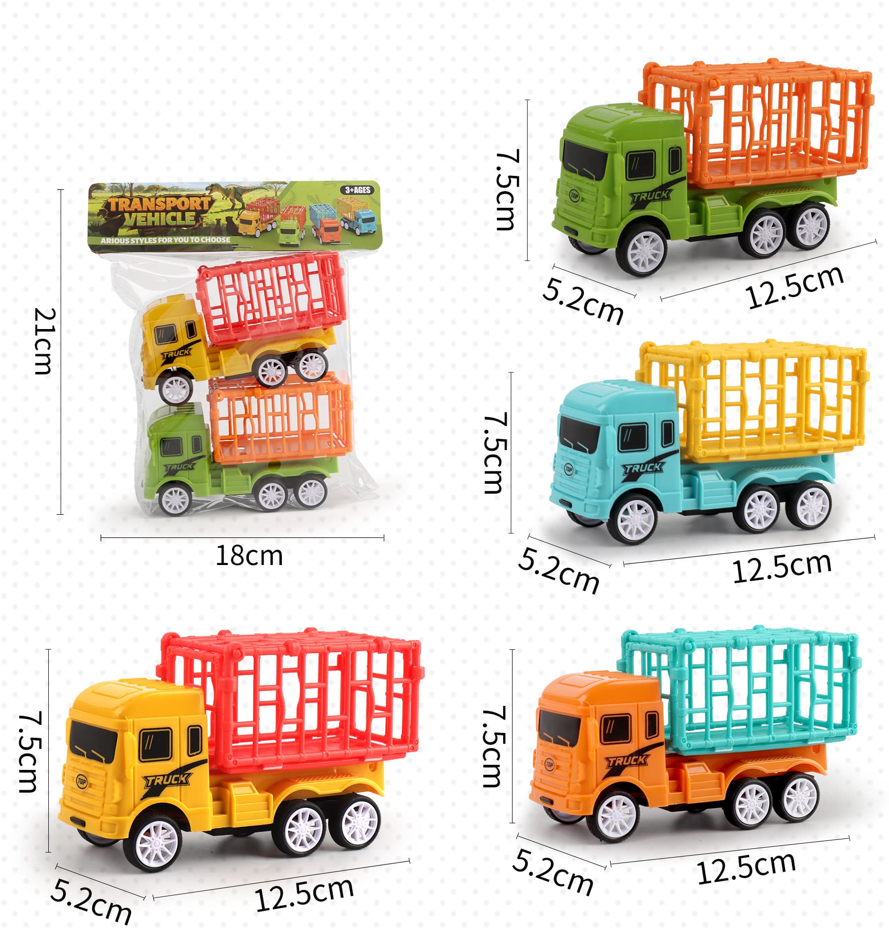 Pull Back Cargo Transport Truck