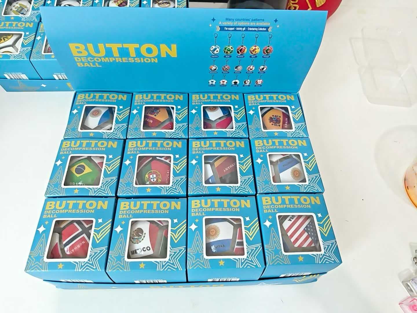 Cross-border Football Stress Relief Button Ball Keychain Hand Finger Press Button Switch Tester Wholesale
