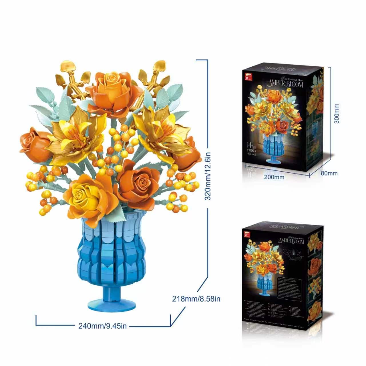 Crimson Blossom - Building Block Flowers