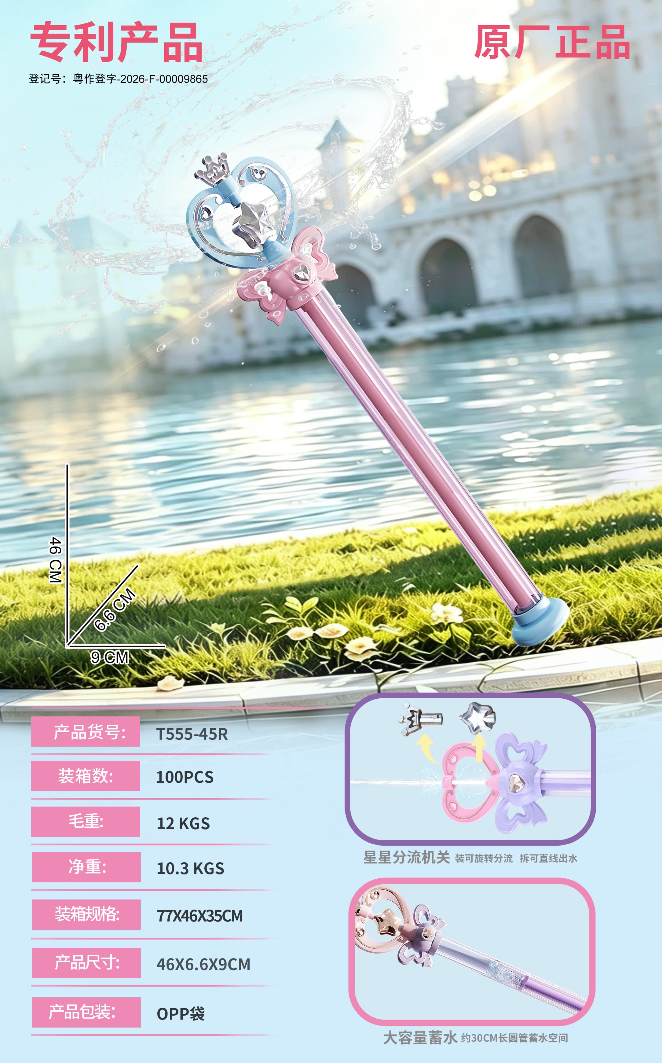 Fairy Sparkler Water Blaster (Pink Bagged)