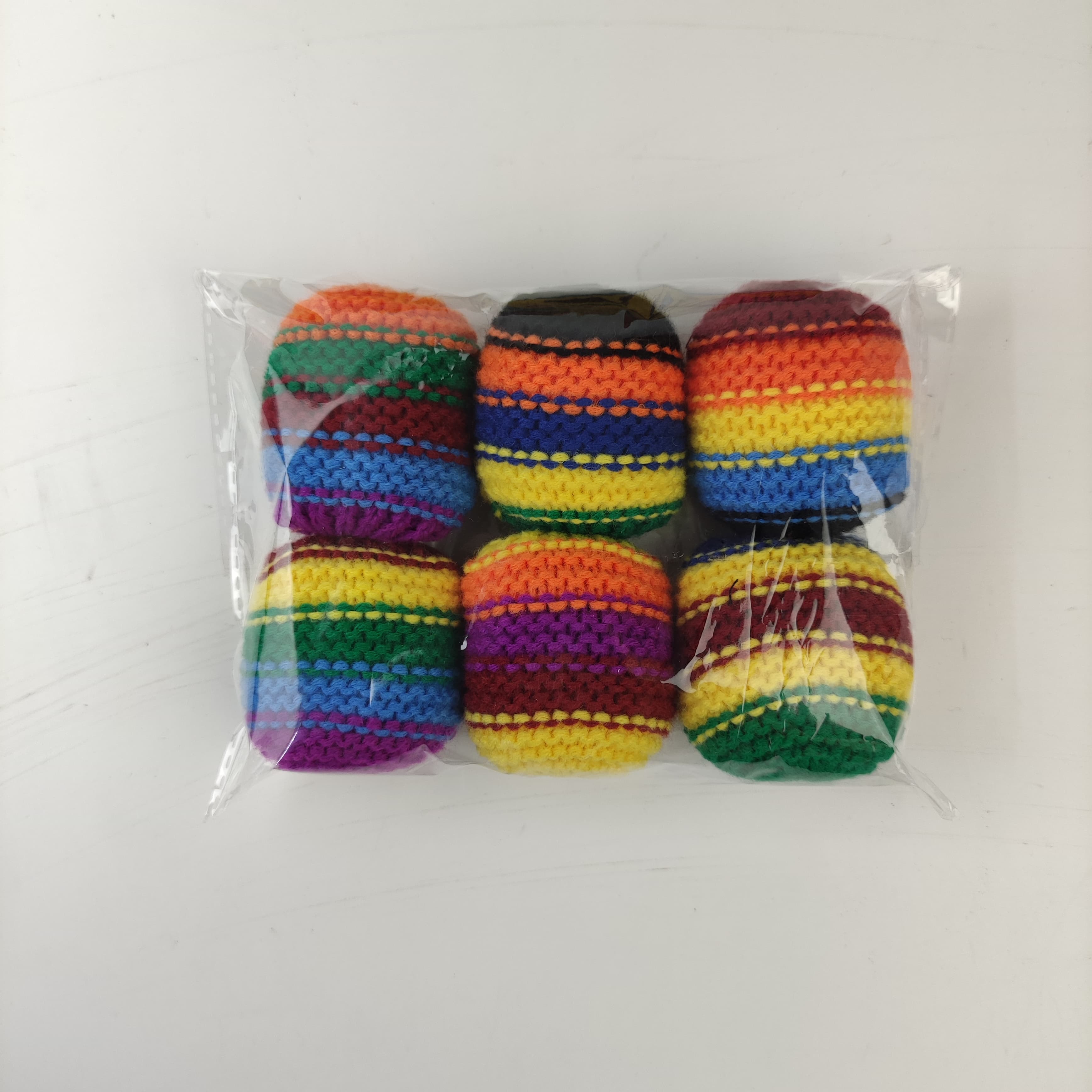 Stress Relief Toys Stress Ball Knitted Sandbag Tapping Ball Yarn Sandbag Ball Handwoven Ball Shuttlecock Rainbow Crochet Yarn Ball