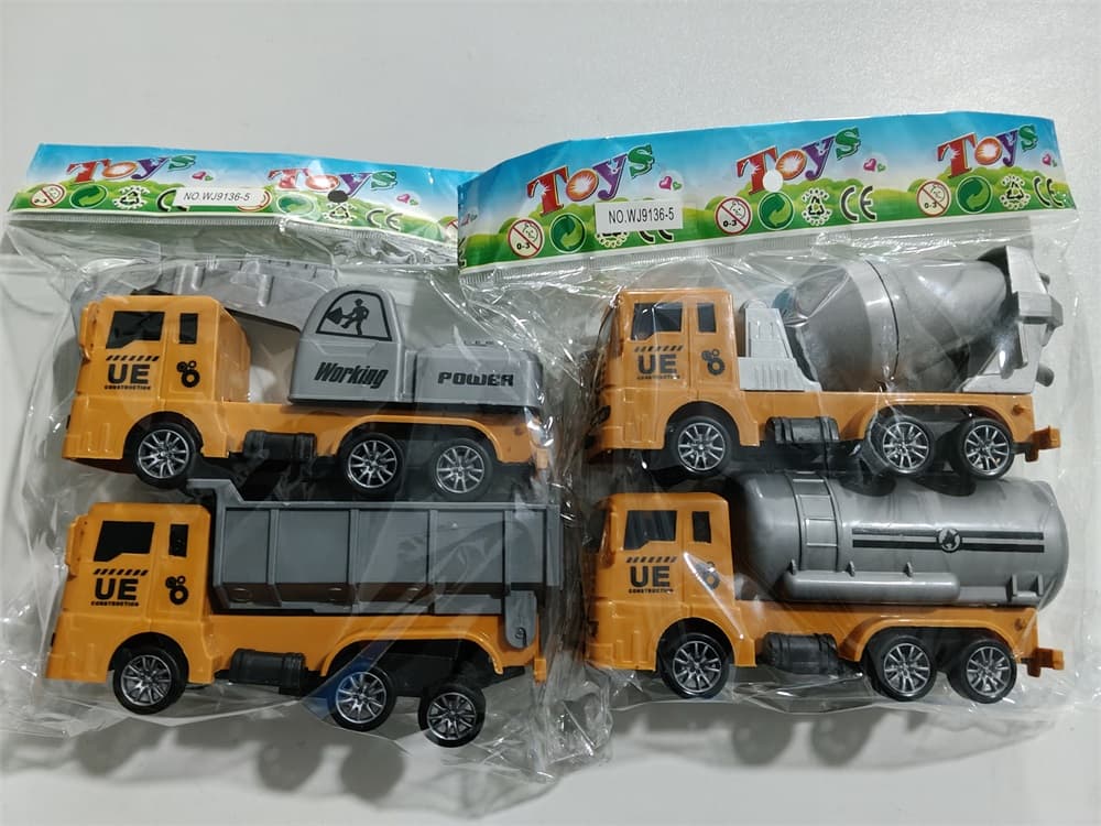 Pull Back Engineering Vehicle 4-Piece Set