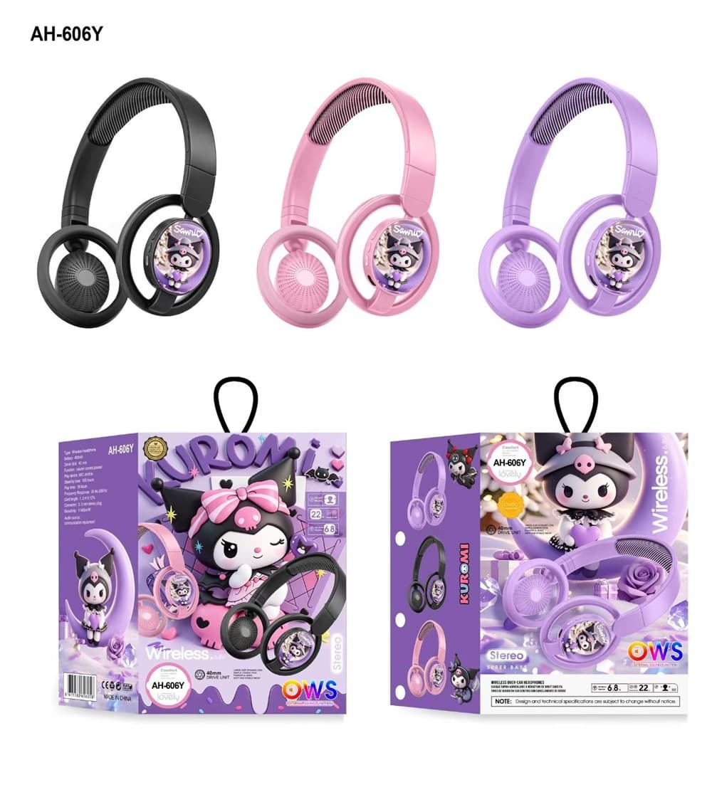Kids Cartoon Over-Ear Wireless Bluetooth Headphones