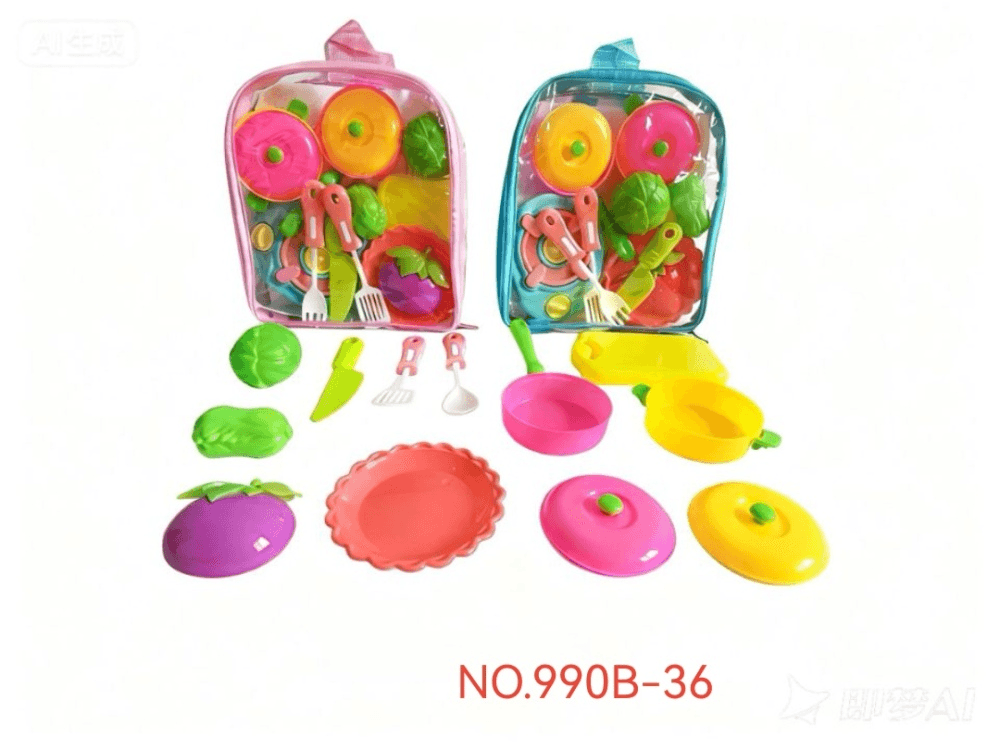 Kids Pretend Play Kitchen Set with Utensils for Boys and Girls
