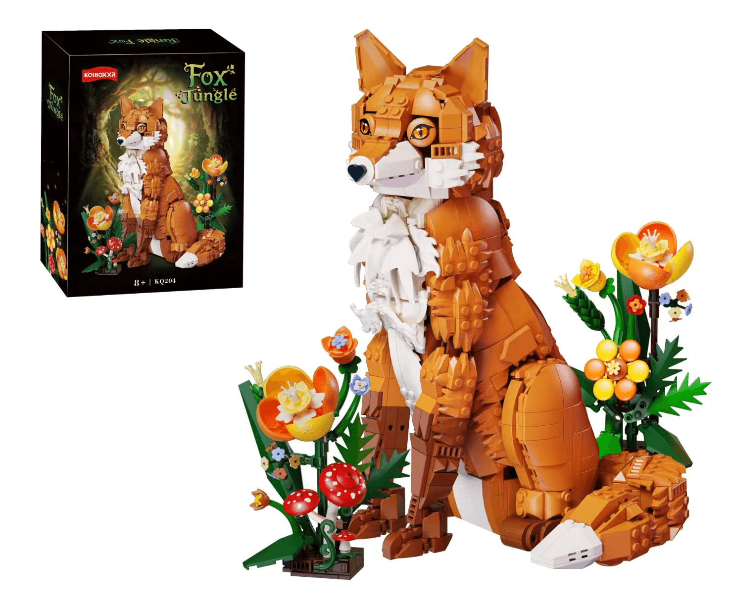 KQIBOXXR Building Blocks KQ204 Jungle Fox 1558pcs