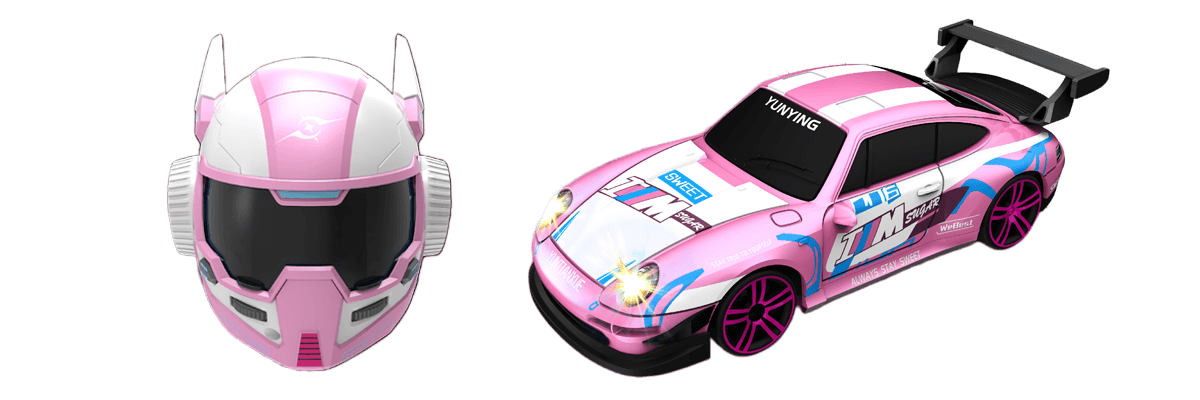 Mini Alloy Drift RC Car with Remote Control Helmet