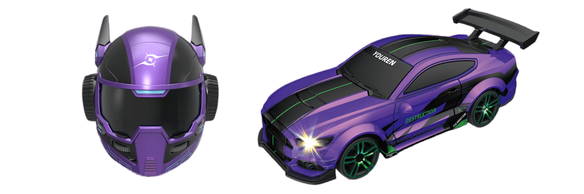 Mini Alloy Drift RC Car with Remote Control Helmet