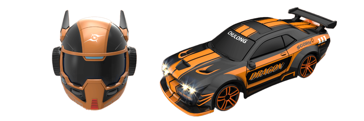 Mini Alloy Drift RC Car with Remote Control Helmet