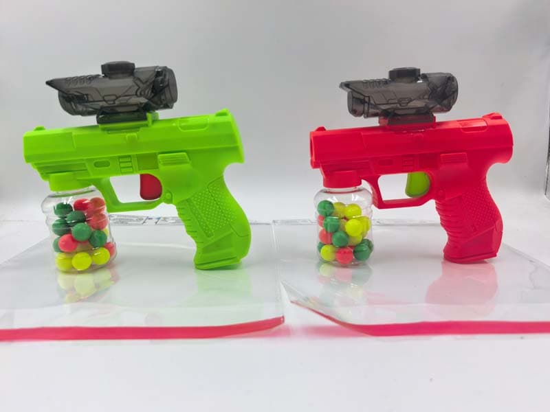 Bottle-Attached Rapid-Fire Ping Pong Ball Gun